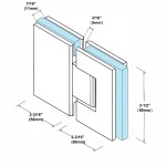 CGEN580, 5 Degree Pre-Set,  180 Degree Glass to Glass Hinge for Frameless Shower Door